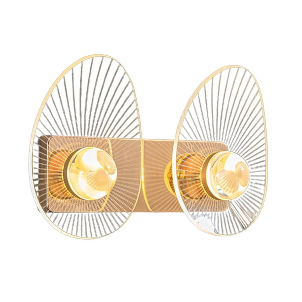 Aplique de pared moderno, lámpara de pared LED, lámpara de pared de acrílico reguble, para dormitorio, sa de estar, baño, balcón, porche, oficina, Cabeza doble Sunnimix lámpara de pared