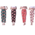 thumbnail image 5 of Mr & Mrs Right Women’s Floral Printed Lounge Pants,Comfortable Long Pajama Pants ,Sleepwear,Black ,M, 5 of 6