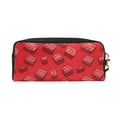 thumbnail image 2 of Portable Makeup Storage Bag 7.87×3.35×2.16in Portable Design Pu Leather Made Of A Bag For Multi-Use Red Building Block, 2 of 4