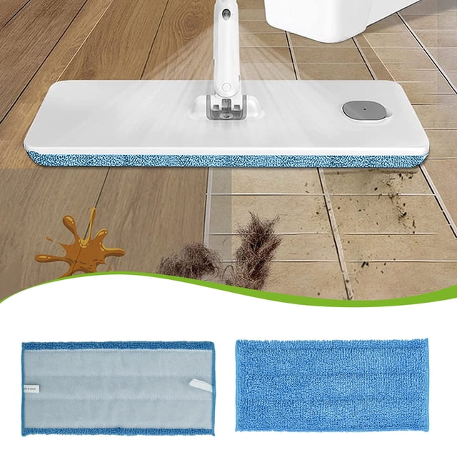 Wzzjkit Tampons de Vadrouille en Microfibre Recharges Réutilisables Tampons de Vadrouille Lavables en Microfibre Tampons Humides Tampons de Vadrouille Réutilisables pour Salle de Bain Cuisines Vaisselle Bureau Tampons de Vadrouille en Verre