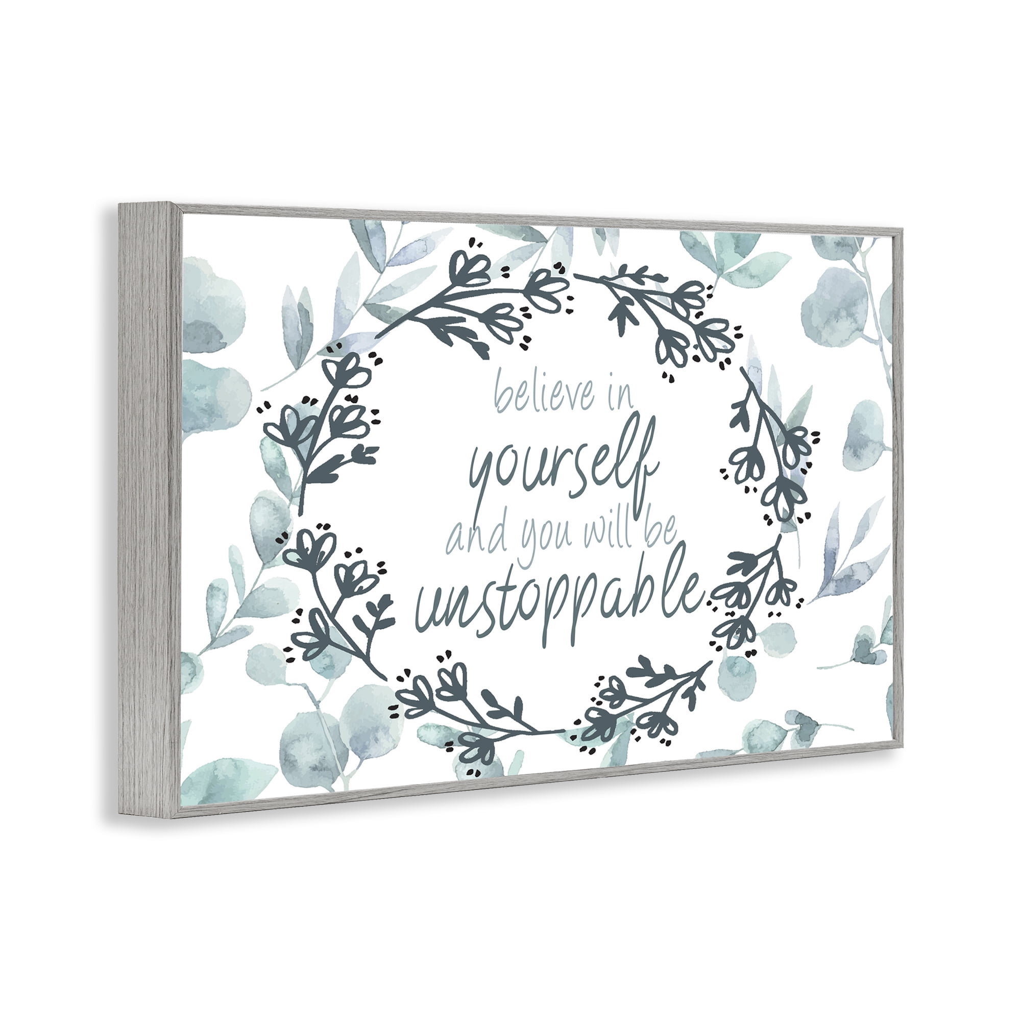 Stupell Industries You Will Be Unstoppable Gray Framed Giclee Art, design by Kim Allen