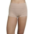 thumbnail image 5 of ToBeInStyle Women's Wide Waistband Rollover Yoga Shorts - Khaki - S, 5 of 5