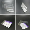 thumbnail image 5 of 20Pcs Clear Sign Display Holder, 2.3*3.5 Inch Horizontal Slanted L-Shape Plastic Name Card Tag Label Counter Top Stand, 5 of 15