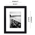 thumbnail image 2 of Americanflat 8x10 Picture Frame with Mat for 5x7, MDF wood and shatter-resistant glass, Black, 4 Pack, 2 of 7