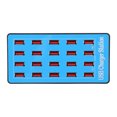 thumbnail image 3 of Hub USB de 20 puertos con protección de varios niveles, estación de carga USB de gran salida de 20 A y 5 V, enchufe británico, 3 of 5