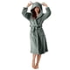 thumbnail image 2 of Batas de moda para mujer, bata de baño alargada, mantiene el calor, solapa, mismo estilo para hombres y mujeres, pijama de manga larga para mujer., 2 of 6