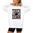 thumbnail image 4 of Touchdown Football Sweatshirt Women Leopard Print Game Day Crewneck White Medium, 4 of 8