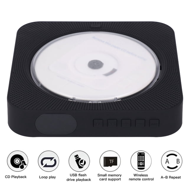 Reproductor De CD Bluetooth, Estéreo Portátil Con Control Remoto, Cubierta Protectora, Entrada AUX, Graves Envolventes, Para Reproducción Música Estudio En Casa