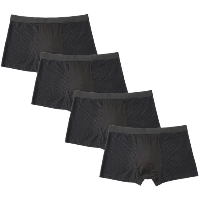 4 unids/lote de calzoncillos para hombre, calzoncillos para hombre, calzoncillos tipo bóxer, calzoncillos para hombre, calzoncillos con agujeros de bambú, talla grande 5XL6XL7XL Tan Jianjun unisex