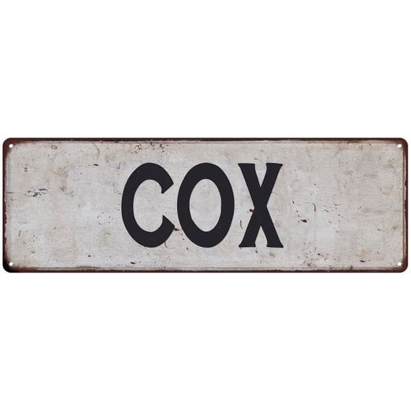 COX Vintage Look Gift Rustic Chic Metal Sign 6x18 206180036003