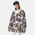thumbnail image 4 of Picia cartoon cute Skull star Women's Men's UPF 50+ Sun Protection Hoodie Shirt Long Sleeve SPF Fishing Outdoor UV Hiking Lightweight Shirts-Medium, 4 of 9