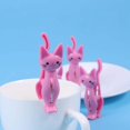 thumbnail image 2 of 4 Pack Clothespins Cute Cartoon Cat Clothespins Beach Towel Fasteners for Home - Pink, 2 of 5