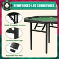 thumbnail image 5 of HOMHUM 8-Player Poker Table Foldable, Casino Leisure Gaming Table w/Padded Rails & Stainless Steel Cup Holders, Folding Octagon Texas Holdem Poker Table, Green, 5 of 8