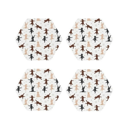 

Leather Coasters with Heat-resistant for Drinks Labrador Retriever Dog No.1006 -标题2 Hexagon