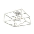 thumbnail image 5 of Hunter - Highland Hill 4-light Distressed White, Large Flush Mount Light, Dimmable, Formal Style, Square Shaped, for Bedrooms, Dining, Living Rooms - 19292, 5 of 7