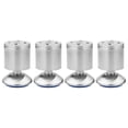 thumbnail image 2 of Herwey Pieds de Meuble Réglables en Hauteur, Pieds de Meuble, 4 Pcs/ensemble Pieds de Meuble Réglables en Hauteur Argent Acier Inoxydable Table Lit Canapé, 2 of 2
