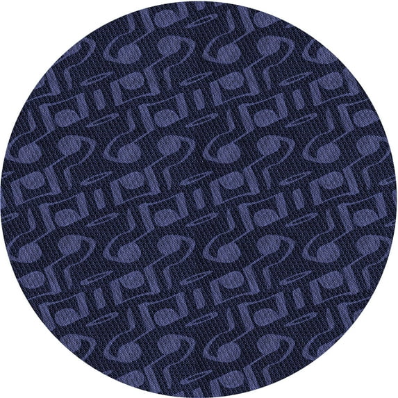 Ahgly Company Machine Washable Indoor Round Transitional Deep Periwinkle Purple Area Rugs, 5' Round