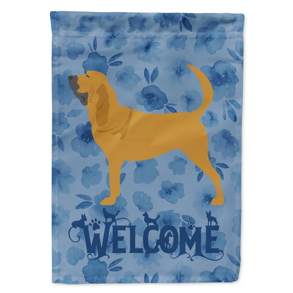 Carolines Treasures CK6111GF Bloodhound Welcome Flag Garden Size Small multicolor