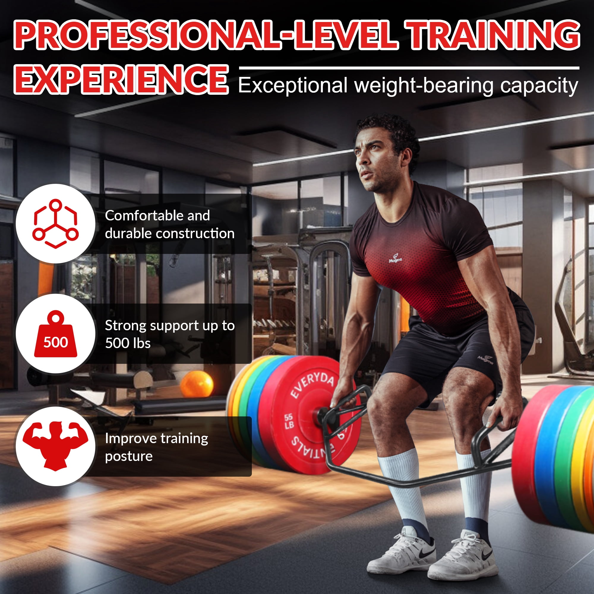 Signature Fitness Professional Steel Olympic Barbells, 2-Inch Sleeves, 6FT Open-End or 5FT Closed-End, Black Finish