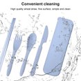 thumbnail image 3 of Travel Utensil Set,4 Sets Travel Utensil Portable Cutlery Wheat Straw Cutlery Multi-Functional, 3 of 8