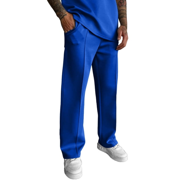 Pantalon Long Uni pour Hommes Pantalon de Sport Décontracté de Rue