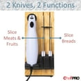 thumbnail image 2 of Chef PRO Serrated Carving Electric Knife Set With Wooden Storage Tray, with 2 Stainless Steel Blades, 2 of 4