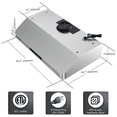 thumbnail image 2 of VIKIO 36"Under Cabinet Range Hoods, 900 CFM Ducted Range Hood with 3 Speed Fan, Pure Stainless Steel Range Hood 36 inch with Gesture Sensing & Touch Control Making life Smarter, 2 of 9