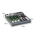 thumbnail image 2 of Sound Mixing Console USB Record Computer 48V Phantom Power Delay Repaeat Effect 4 Channels USB Mixer, 2 of 7