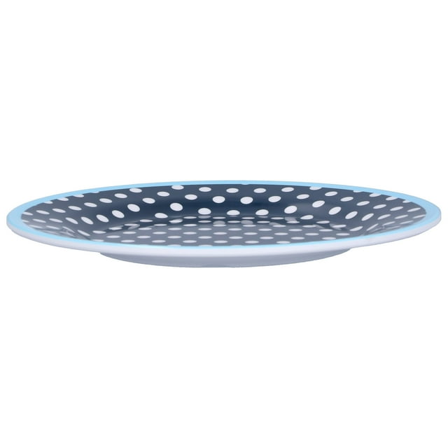 Dinner Plate, Decorative Dessert Plate Practical Exquisite Small For Fruits Desserts, Cakes And Salads For Condiments Candies, Snacks Dark Blue Dot