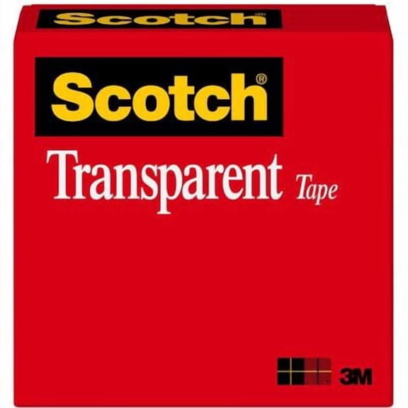 Scotch-2PK Transparent Tape, 1" Core, 0.5" X 36 Yds, Transparent