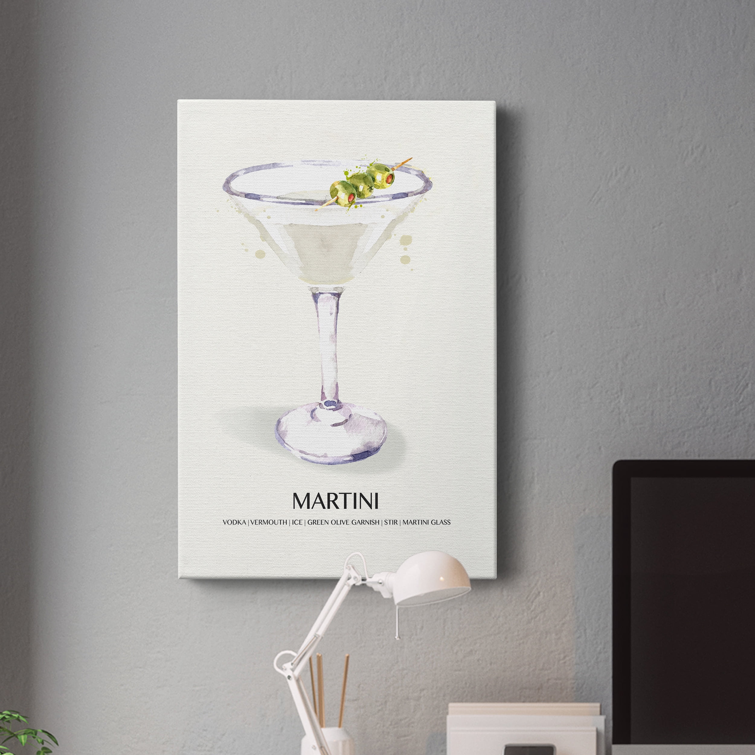 Martini Premium Gallery Wrapped Canvas - Ready to Hang - 12 x 18