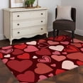 thumbnail image 3 of Red Heart 4x6 Area Rugs for Living Room, Valentine''s Day Non Slip Floor Mat Washable Low-Profile Indoor Carpet for Bedroom, Dining Room, Bathroom, 3 of 4