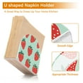 thumbnail image 5 of Yayeee Napkin Holder for Table Kitchen Paper Tissue Organization, Red Strawberry, 5 of 8
