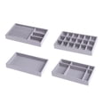 thumbnail image 2 of Set of4Stackable Velvet Jewelry Trays Organizer, Jewelry Storage Display Trays All Velvet, 2 of 4