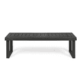 thumbnail image 4 of Tcbosik 60" Acacia Wood Outdoor Bench, Backless Dining Bench, Outside Seating for Entryway, Deck, Poolside, Yard & Porch, Dark Grey, 4 of 7