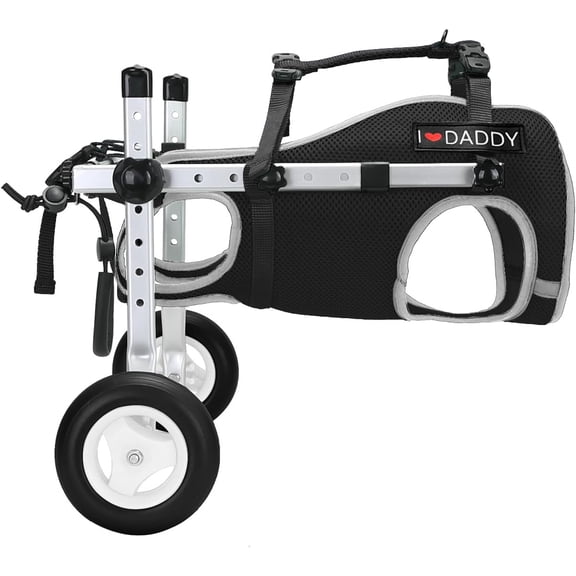 Dog Wheelchair for Back Legs - Lightweight Portable Wheelchair with Reflective Stripes, Adjustable Pet Wheelchair Cart for Senior, Arthritis, Paralyzed, Injured, or Disabled Dogs