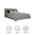 thumbnail image 5 of Maddie Upholstered Linen Full Bed, Gray, 5 of 10