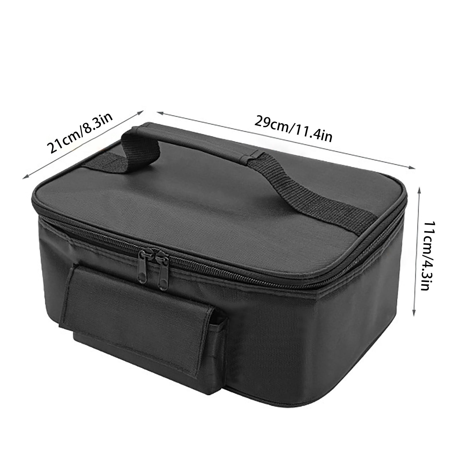 Dusknt 12V Heating Lunch Bag Portable Thermal Insulated Bag Aluminum Foil Food Warmer for Picnic Camping Travel Bento Storage