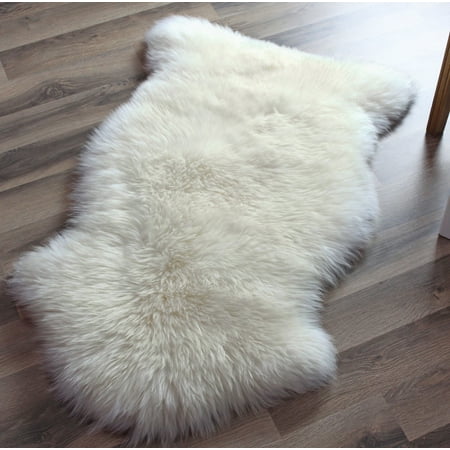 Super Area Rugs, Genuine Australian Sheepskin Ivory Fur Rug Super Area Rugs, Genuine Australian Sheepskin Ivory Fur Rug, Single Pelt, 2ft. - Super Area Rugs, Genuine Australian Sheepskin Ivory Fur Rug