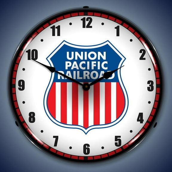 Union Pacific Railroad Wall Clock, Lighted