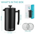thumbnail image 2 of Belwares French Press Coffee Maker 50 oz, Stainless Steel French Press Coffee Press with Double Wall Filtration, 2 of 8