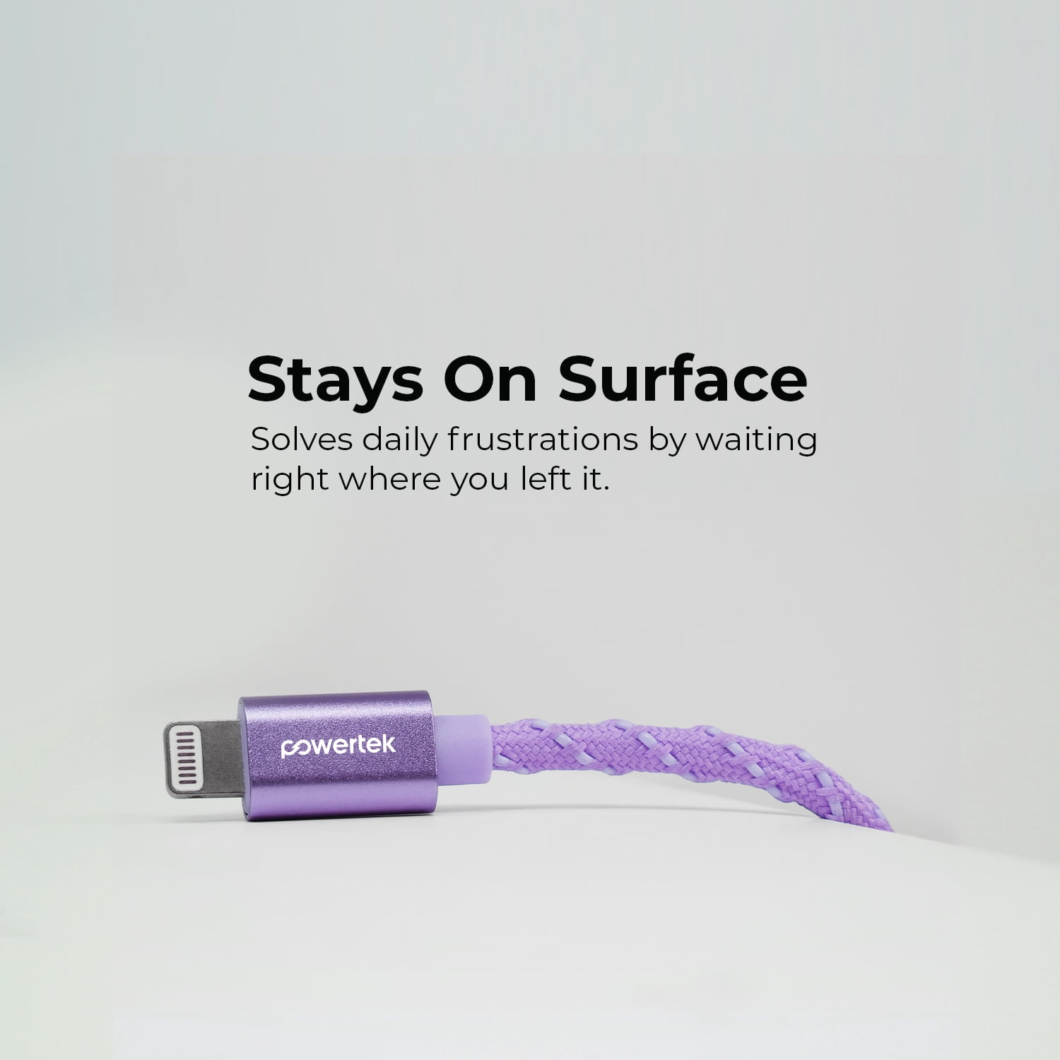 Liquipel Powertek USB-A to Lightning Twizzler Cable - Purple