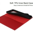 thumbnail image 5 of Galaxy S20 Ultra Genuine Cowhide Leather Wallet Case,Headset Winder,Flip Folio Magnetic Closure,Card Slots,Kickstand,Cash Pockets Wrist Strap Case for Samsung Galaxy S20 Ultra,6.9",Red, 5 of 18
