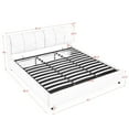 thumbnail image 3 of King Size Platform Bed Frame with Storage, Storage Upholstered Hydraulic Platform Bed with Integrated Headboard, Lift Up Platform Bed for Bedroom, Apartment, Beige, 3 of 9