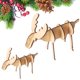 thumbnail image 1 of Adornos navideños decorativos Artesanías de madera Adornos navideños de alce Adornos navideños decorativos 2 piezas, 1 of 5