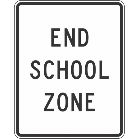 Retro Decor Tin Signs,“End School Zone Sign”,for garage,bar,restaurant,living room,bedroom,kitchen,cafe,bar,8×12inch