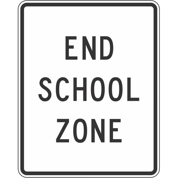 Retro Decor Tin Signs,“End School Zone Sign”,for garage,bar,restaurant,living room,bedroom,kitchen,cafe,bar,8×12inch