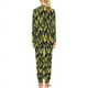 thumbnail image 2 of Conjunto de pijama para mujer con estampado de llamas y fuego de fondo, 2 of 4