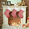 thumbnail image 6 of Coolnut 17.7 Inch Christmas Stockings, 2 PCS Winter Christmas Snowflake Presonalized Large Stocking Sock for Family Holiday Xmas Party Decorations, 6 of 7