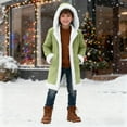 thumbnail image 2 of Byoo Christmas Little Boy Jacket Solid Color Fleece Hooded Comfortable Overcoat Winter Holiday Xmas Coat, 2 of 8